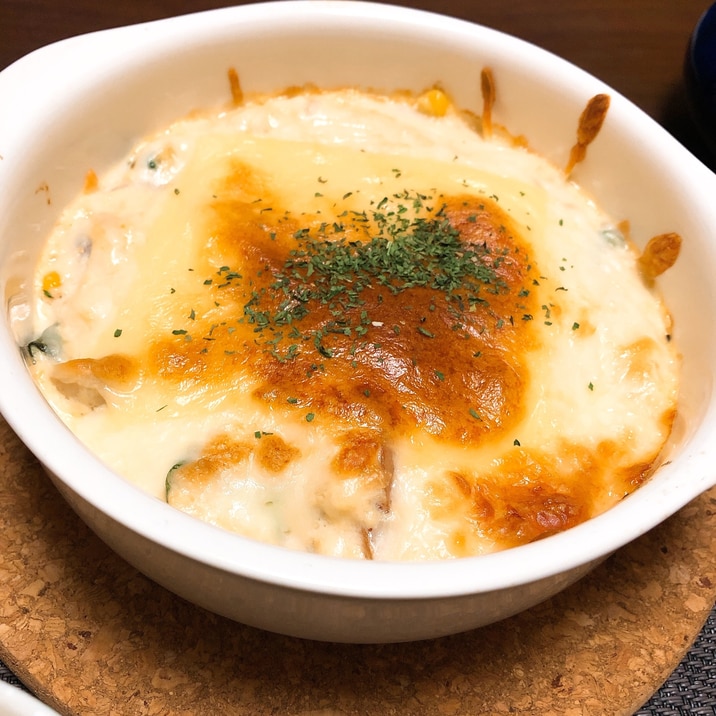 簡単!牛乳入らずの豆腐グラタン